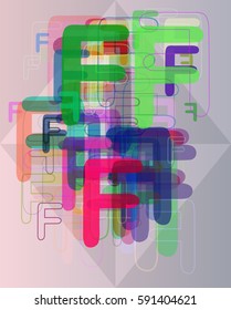 Alphabet F template background