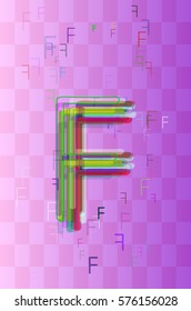 Alphabet F template pattern