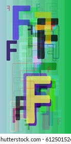 Alphabet F  vector