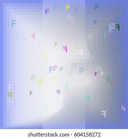 Alphabet F vector art
