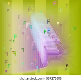 Alphabet F vector design