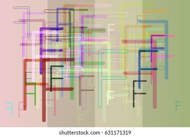 Alphabet F vector idea