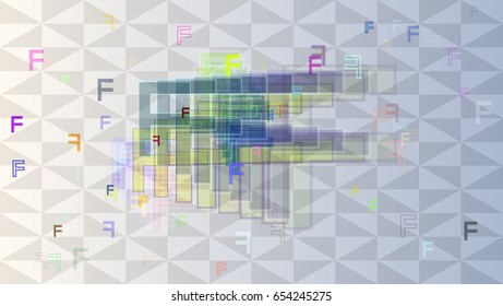 Alphabet F vector idea