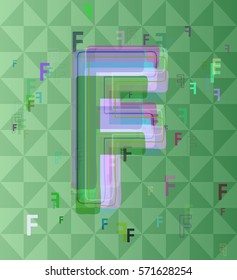 Alphabet F vector template
