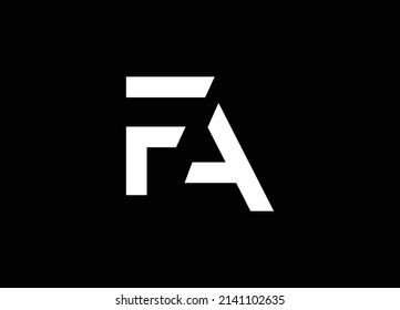 Alphabet FA or AF illustration monogram vector logo template