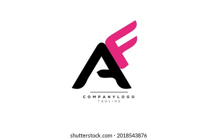 Alphabet FA AF Initial Letter Monogram Icon Logo vector illustration abstract  web character logotype 
initials icon badge business brand