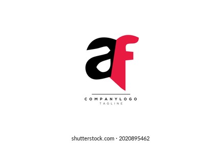 Alphabet FA Letra inicial Monograma Icono Icono de logotipo ilustración vectorial logotipo de carácter web abstracto 
marca comercial de icono de iniciales