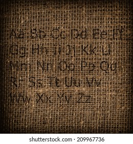 Alphabet  fabric texture