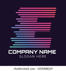 Alphabet with fast speed lines, Abstract letter E logo design template, fast speed moving,quick energy sign,vector icon,lines letters,Typographic elements