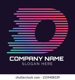 Alphabet with fast speed lines, Abstract letter O logo design template, fast speed moving,quick energy sign,vector icon,lines letters,Typographic elements