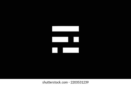 Alphabet FE letter text abstract monogram vector logo template