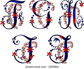 Alphabet FGHIJ