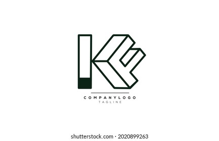 Alfabeto IF FI Letra inicial Monograma Icono Icono Icono Ilustración vectorial logotipo de carácter web abstracto 
marca comercial de icono de iniciales