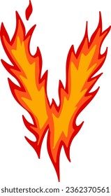 an alphabet with a fire theme