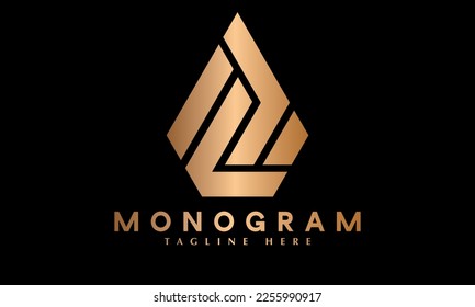 Alfabeto FJ o JF diseño inicial modelo de logotipo de vector monograma abstracto