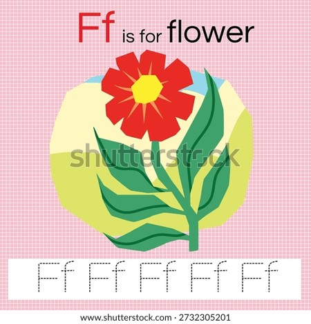 alphabet flash card anf trace