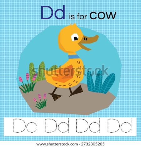 alphabet flash card anf trace