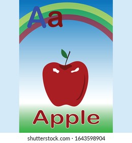 alphabet flash card fruit series for children