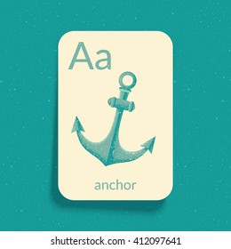 Alphabet Flash Card For Play And Education. Letter 