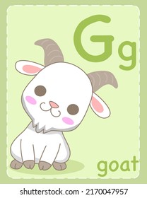 Alphabet flashcards G with pictures