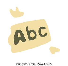 Alphabet flaches Symbol Lernen Buchstaben. Vektorgrafik