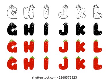 Alphabet in flat style isolated