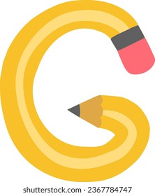 un alfabeto con un tema de lápiz flexible