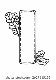 I alphabet and floral