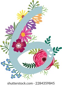 Alphabet, floral set letters with flowers colored,leaves and hearts. Isolated monogram initials perfectly for wedding invitations, greeting card, logo, poster.