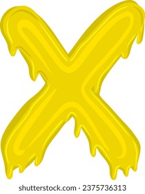 an alphabet with a fluid theme