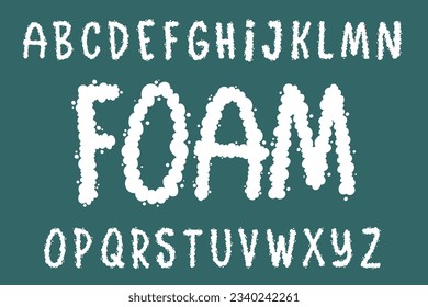 Alphabet Foam Cartoon vector Soap