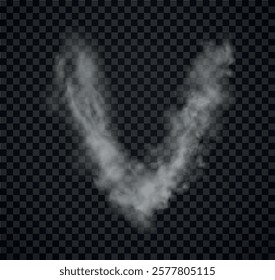 Alphabet of fog and clouds. Letters of smoke. Smoke Letter 