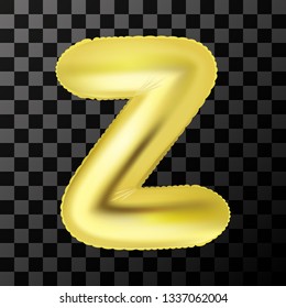 Alphabet, foil, inflatable letter, vector   