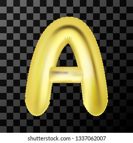 Alphabet, foil, inflatable letter, vector   