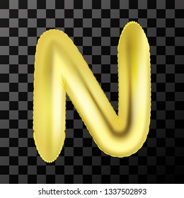 Alphabet, foil, inflatable letter, vector