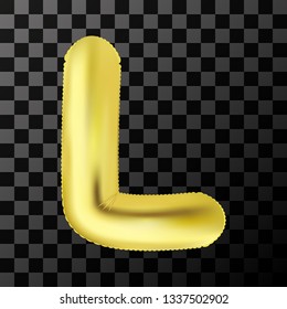 Alphabet, foil, inflatable letter, vector