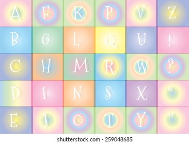 Alphabet Font A-Z Vector illustration.