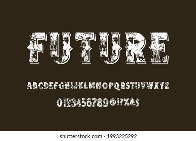 alphabet font, dark green  style background, typeface vector design, classic lettering