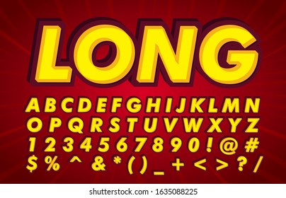 Alphabet font effect isolated red background