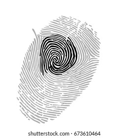 Alphabet Font fingerprint. Letter "o". Vector illustration.