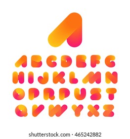 Alphabet font icon design template elements