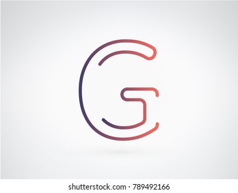 Alphabet font letter G vector, Modern dynamic flat design with brilliant colorful gradient smooth color for your unique elements design ; logo, corporate identity, application, creative poster & more