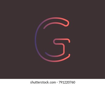 Alphabet font letter G vector, Modern dynamic flat design with brilliant colorful gradient smooth color for your unique elements design ; logo, corporate identity, application, creative poster & more