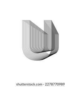 Alphabet font letters and numbers modern abstract design with line vector illustration