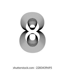 Alphabet font letters and numbers modern abstract design with line vector illustration