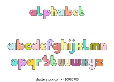 Alphabet Font Alphabet Letters Vector Illustration Stock Vector ...