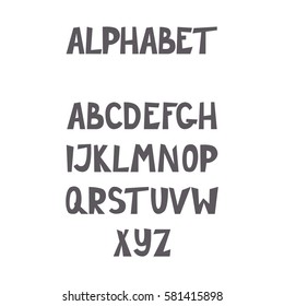Alphabet font. Alphabet letters. Vector illustration.