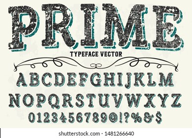 alphabet Font Script Typeface handcrafted handwritten vector label design old style.Shadow Effect.vintage Hand Drawn.Retro Typography.Vector Illustration.
