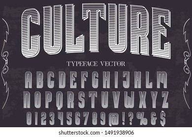 alphabet Font Script Typeface handcrafted handwritten vector label design old style.Shadow Effect.vintage Hand Drawn.Retro Typography.Vector Illustration.
