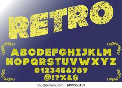 alphabet Font Script Typeface handcrafted handwritten vector label design old style.Shadow Effect.vintage Hand Drawn.Retro Typography.Vector Illustration.
